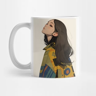 Asian girl with long hair Mug